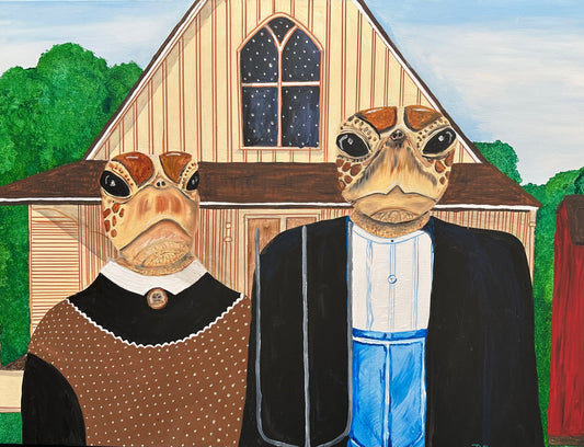 American Gothic Turtle Print